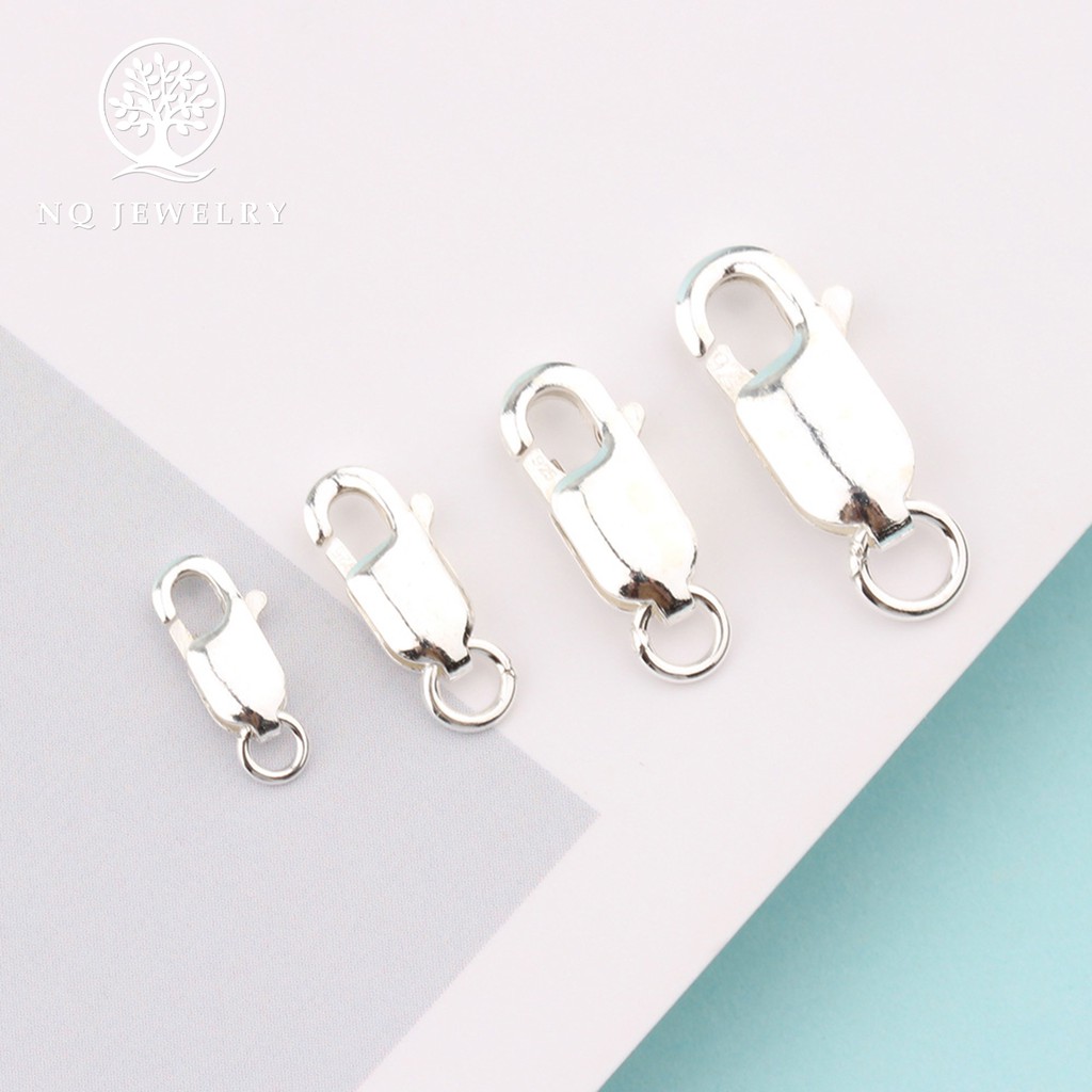 Charm bạc móc khóa kết vòng tay, dây chuỗi 10mm - NQ Jewelry