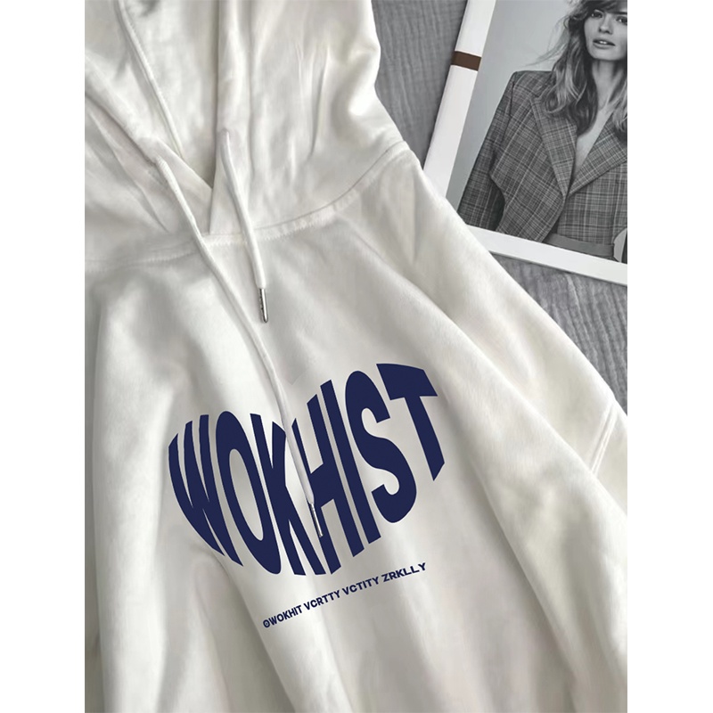 NRVP Áo Khoác Hoodie Tay Dài Dáng Rộng In Họa Tiết Phong Cách Hàn Quốc Dành Cho Nam Nữ