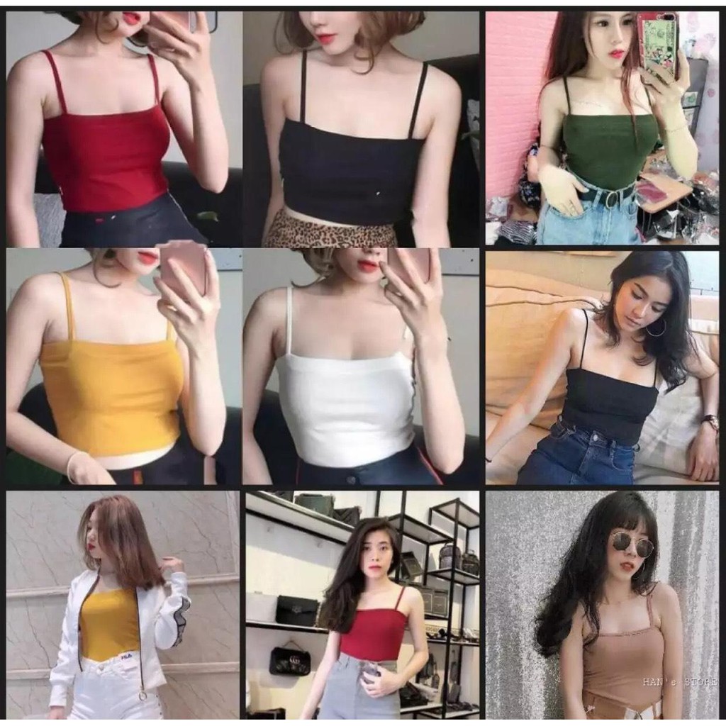 Áo hai dây ngang nhiều màu body form đẹp giá siêu rẻ | BigBuy360 - bigbuy360.vn