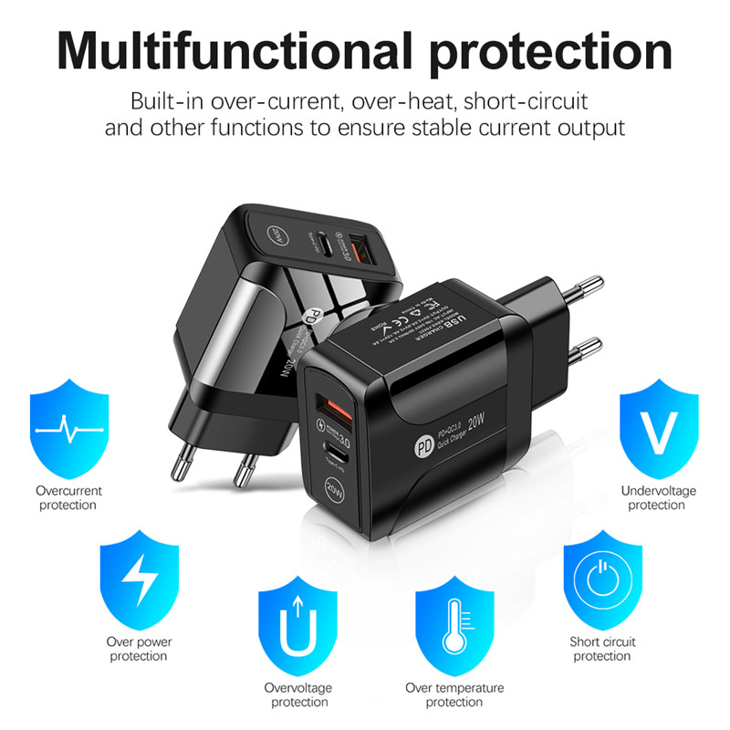 Bộ sạc KAXOE QC 3.0 20W chuẩn EU UK cho điện thoại