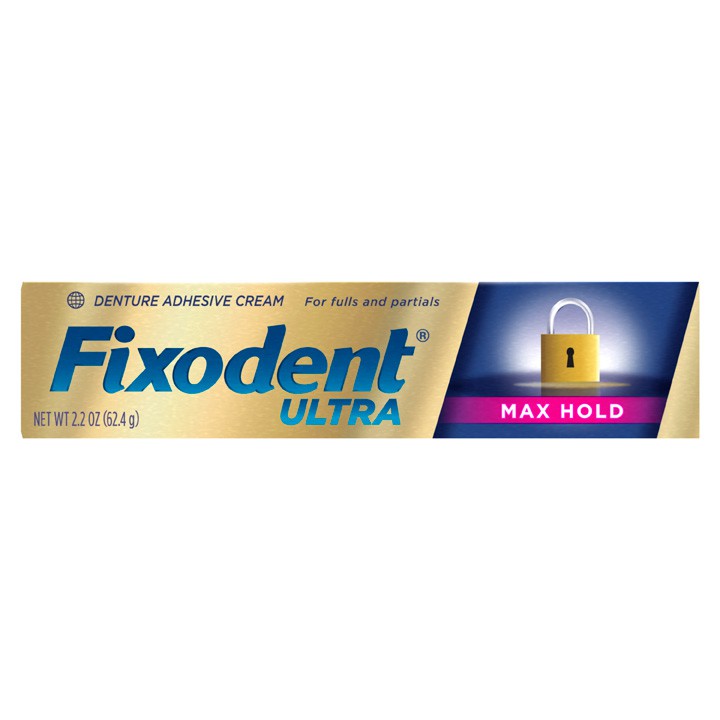 Keo dán răng Fixodent Ultra Max Hold Denture Adhesive, 62.4g