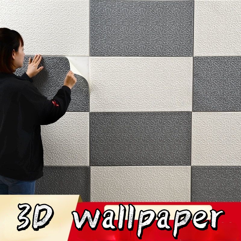 Xốp dán tường tự dính 35x35cm họa tiết giả gạch hoạt hình 3D trang trí nội thất phòng ngủ giấy dán tường phòng ngủ decal dán tường giấy dán tường giả gạch tranh dán tường 3d tranh dán tường 3d xốp dán tường giả gạch