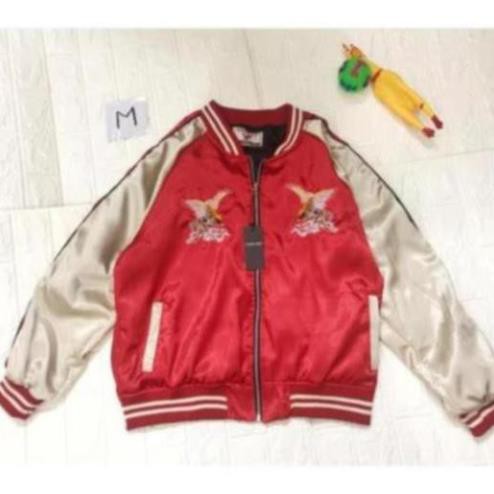 [freeship - Hàng cao cấp]❤️ ảnh thật áo bomber thêu chim đẹp xuất sắc Japan Sukajan Souvenir jacket