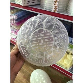 Khuôn Nhựa Rau Cau Trong 19 Cm Hoa Hồng Trăm Năm Hạnh Phúc