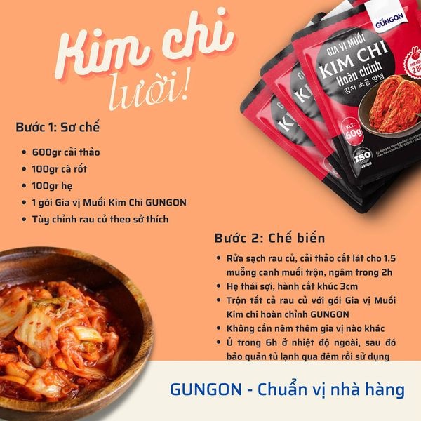 GIA VỊ HOÀN CHỈNH MUỐI KIM CHI HÀN QUỐC GUNGON - 60G | BigBuy360 - bigbuy360.vn
