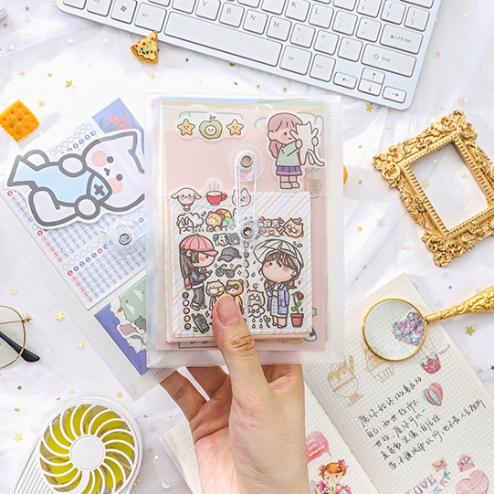 Peach Creativity Transparent Office Organizer Multifunction Waterproof Storage School Office Stationery