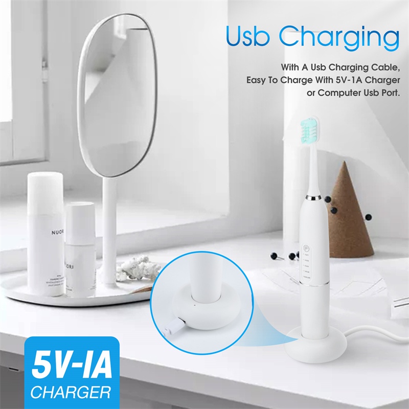 Máy lấy cao răng tại nhà Gumcare Wireless Toothbrush,máy 2 in 1 lấy vôi răng kèm đánh răng sạc đế không dây