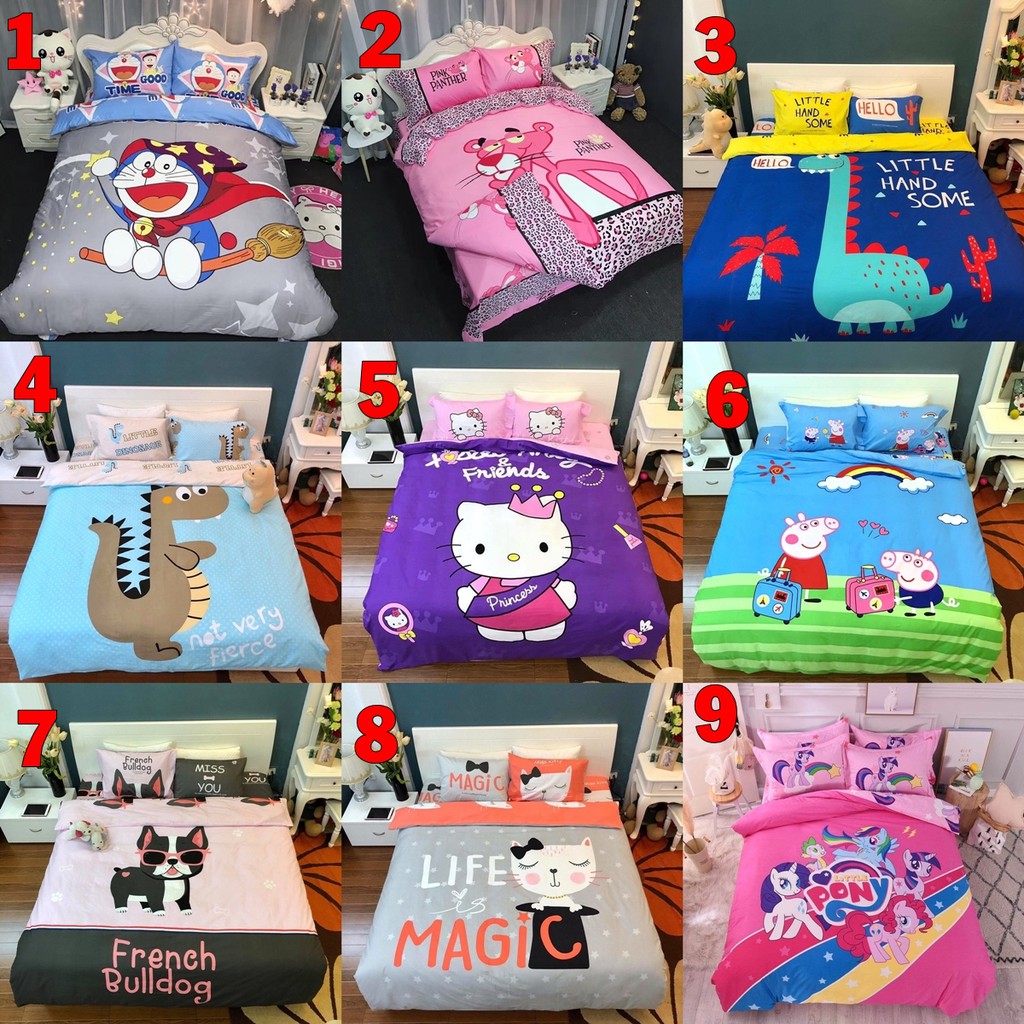 [GIÁ HỦY DIỆT] 40 mẫu vỏ chăn ga gối cotton 3D hoạt hình mới nhất (chat chọn mẫu)