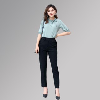 Áo sơ mi cổ tàu chỉ trang trí_ELIMAZ-EA19.104