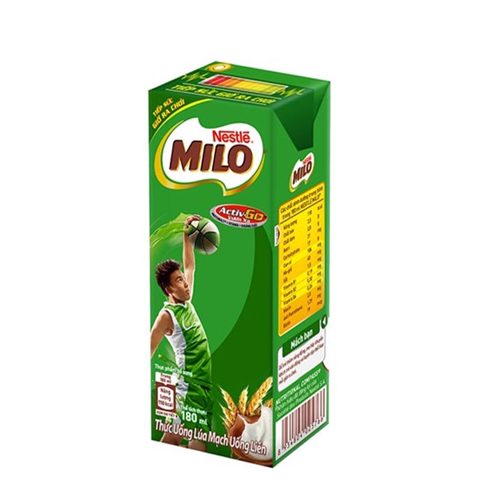 Sữa Milo Lúa Mạch Nestle Milo 180ml Lốc 4 Hộp