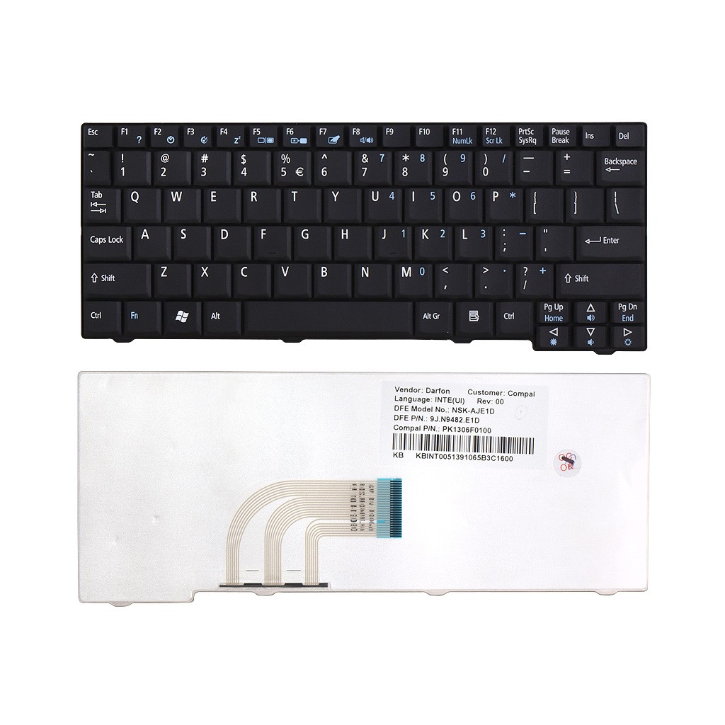 Bàn phím laptop Acer 531 P531 A110 A150 D250 ZG5 ZA8 ZG8, Gateway LT20 KAV10 KAV60