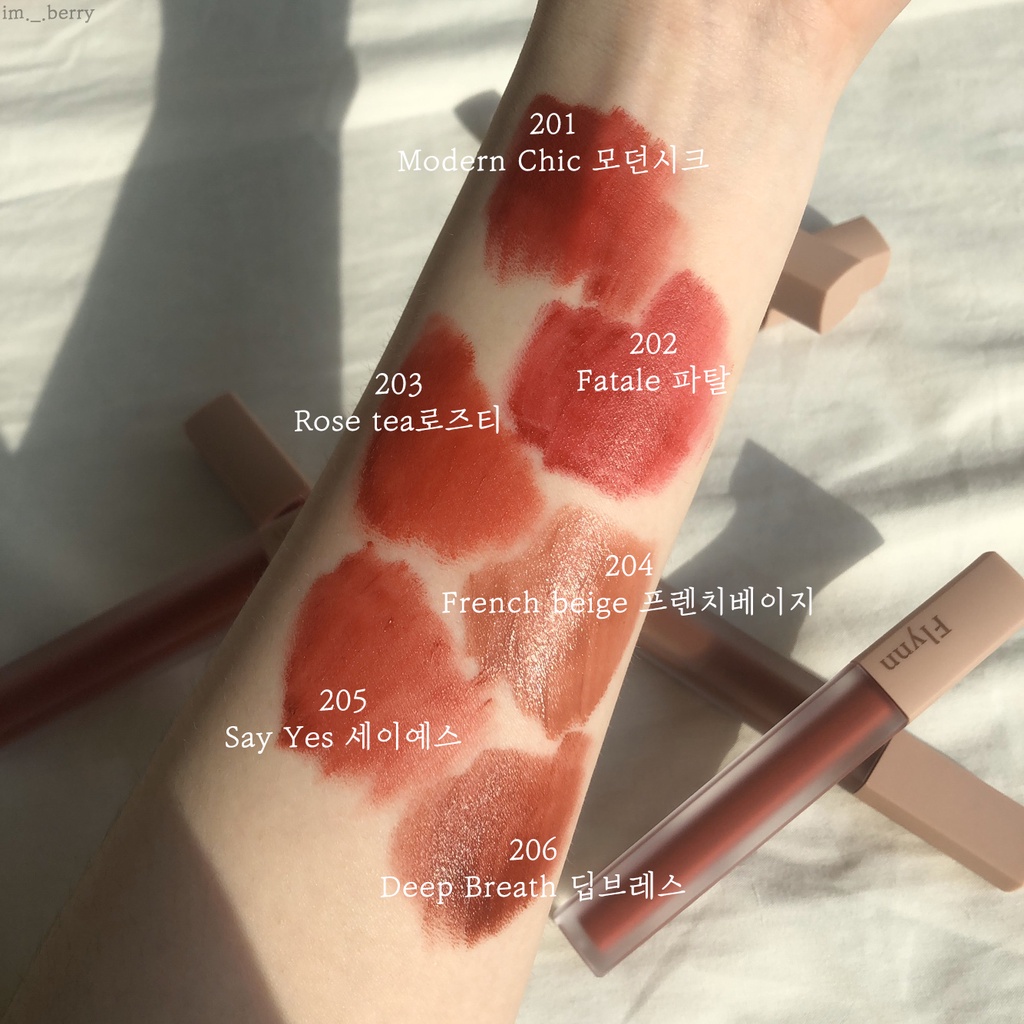 [Mã FLYNVT20 giảm đến 70%] Vol2.FW(201~206) Son kem lì Flynn Addiction Velvet Tint 3.5g | BigBuy360 - bigbuy360.vn