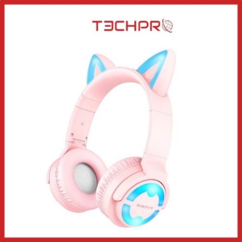 Tai nghe Mèo chụp Cat EAR Hoco Borofone BO15, headphone bluetooth V5.0 - TechPro