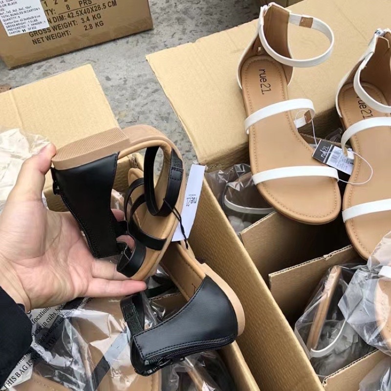Sandal nữ quai mảnh Rue21  Dép bệt nữ quai da xuất dư 0722