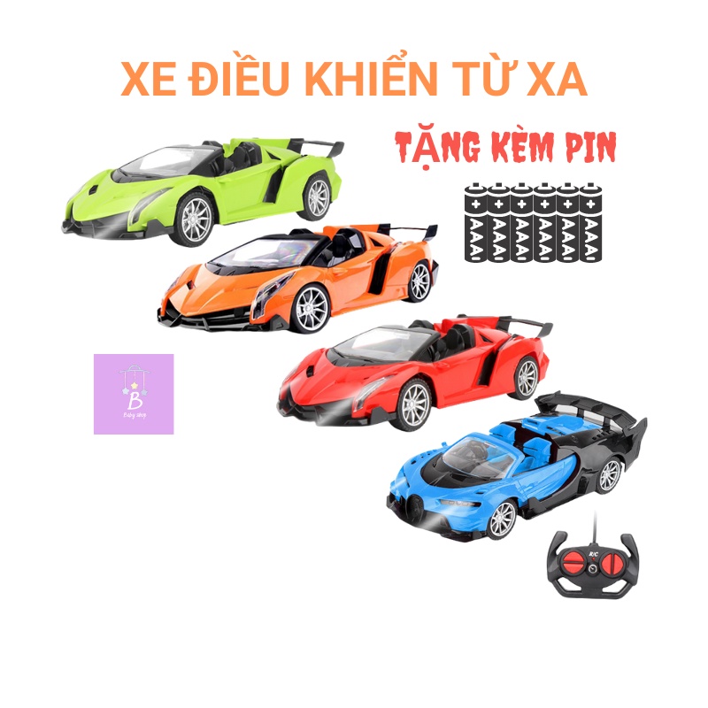 Xe điều khiển từ xa cho bé có đèn chiếu sáng tốc độ nhanh di chuyển 4 hướng linh hoạt