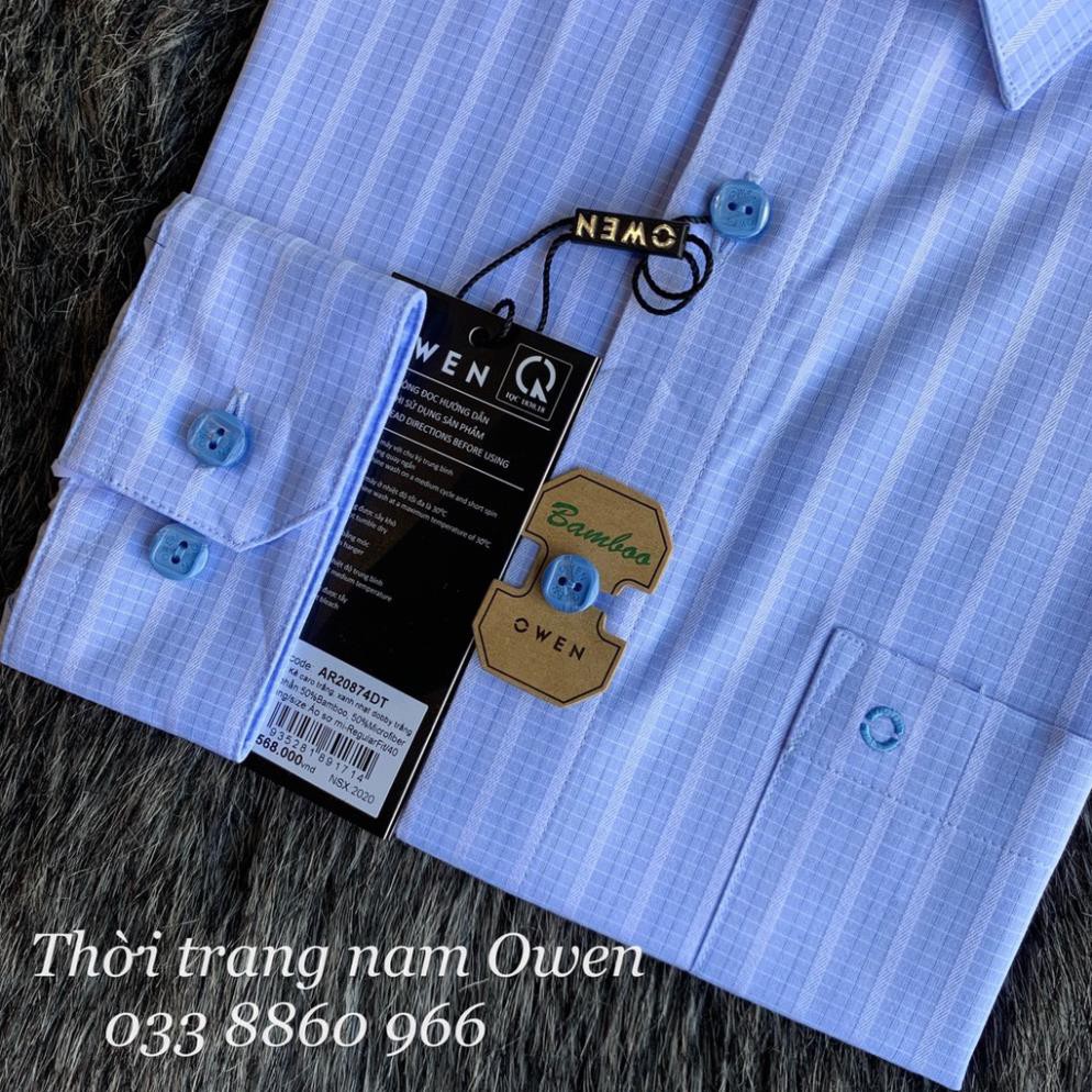 Sale Chính Hãng OWEN - Áo sơ mi dài tay Owen REGULAR FIT  CHẤT SỢI TRE 20874 hot 🌺 neww * ! %