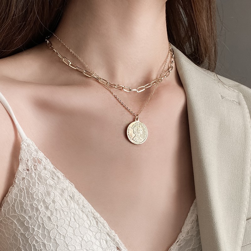 vòng cổ Hai Đầu Thiết Kế Đơn Giản Xinh Xắn Cho Nữ