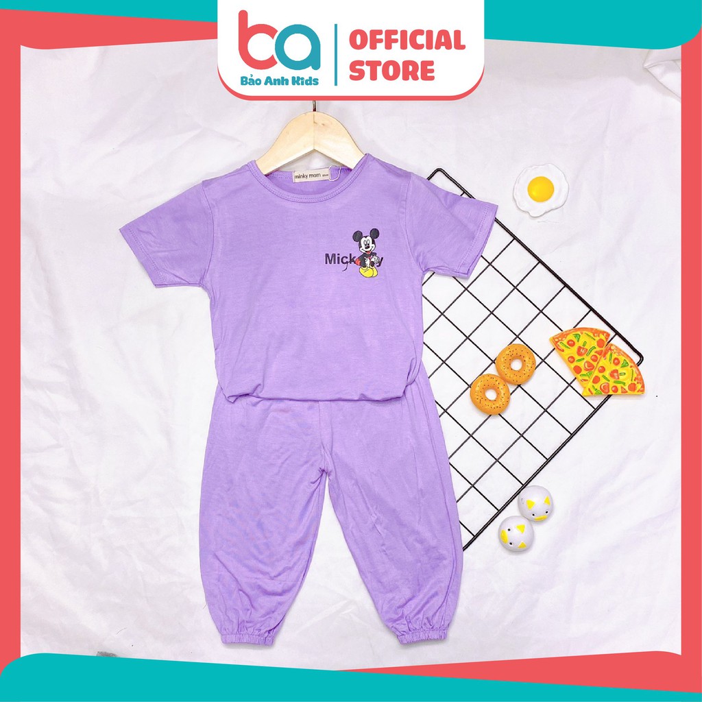 Bộ Áo Cộc Quần Dài Form Alibaba Đáng Yêu Cho bé - Minky Mom Chất Thun Lạnh Mềm Mịn