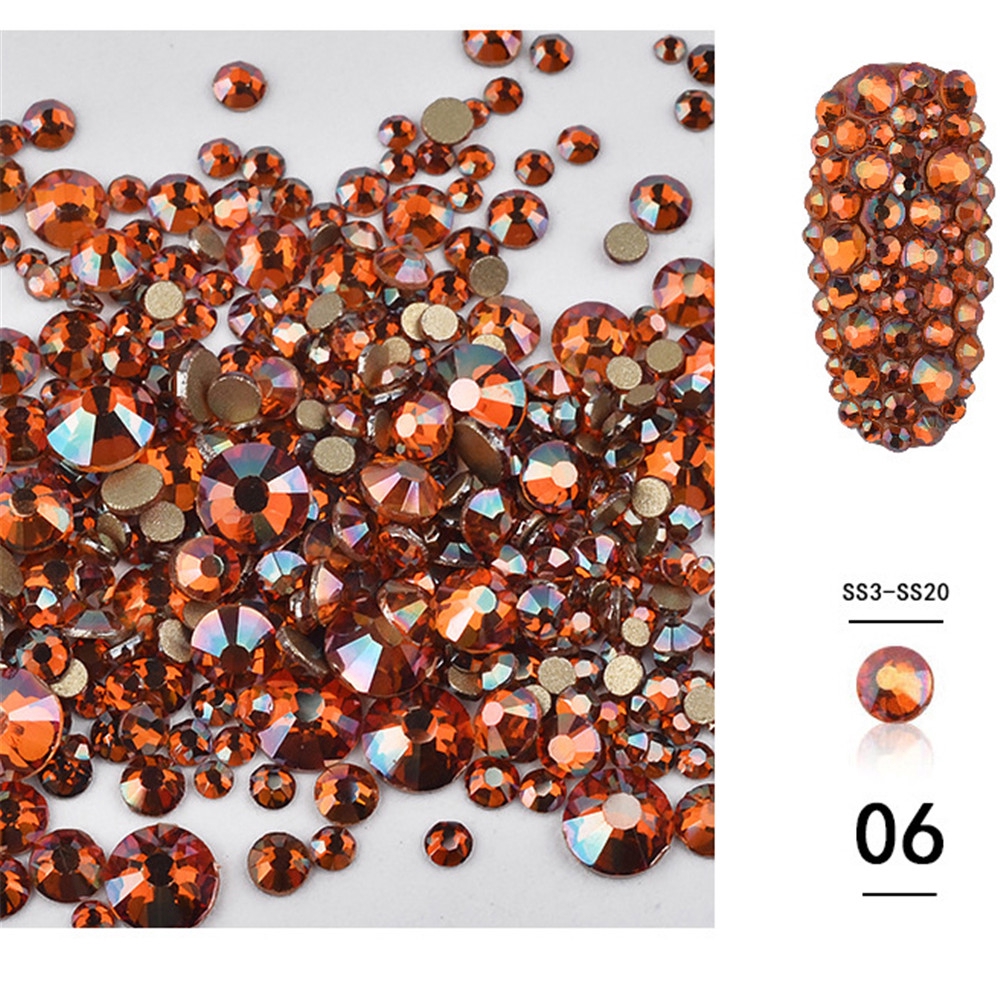 Túi hạt pha lê giả trang trí móng nghệ thuật