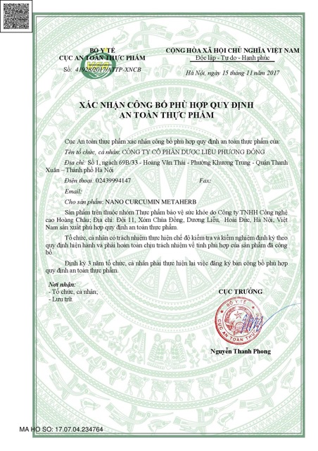 Nghệ Nano Curcumin CAO CẤP Hàn Quốc, Hộp 100 ống