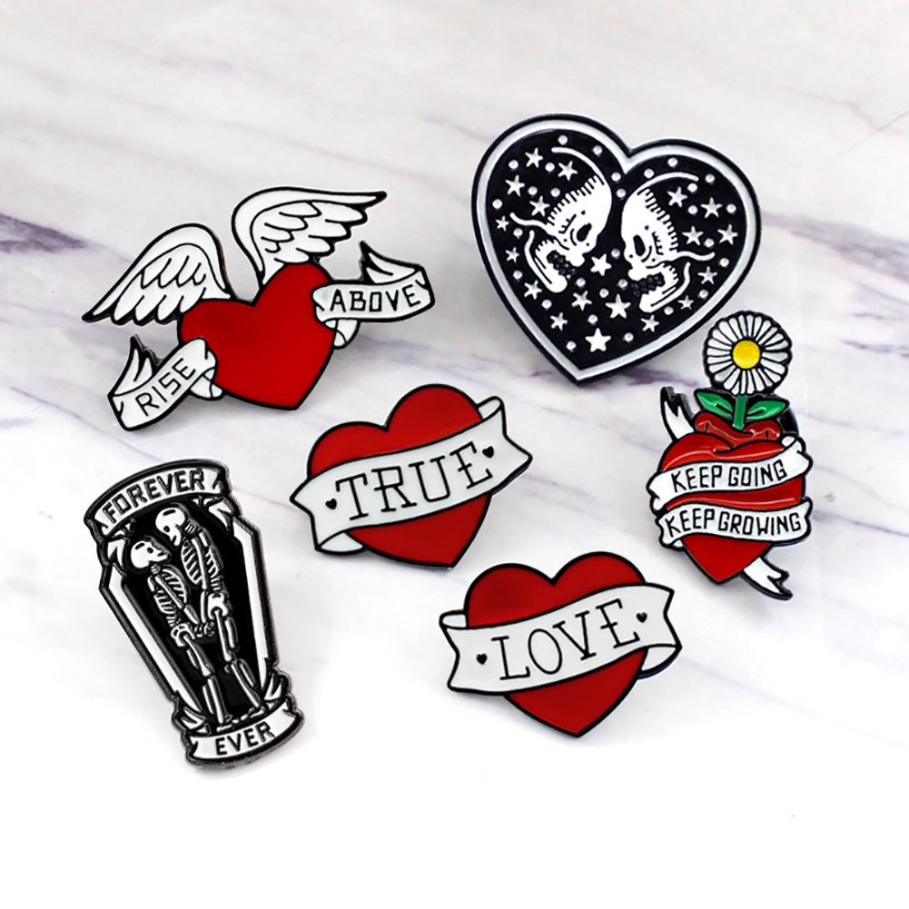 Ghim cài áo hình trái tim xinh xắn dành cho cả nam và nữ