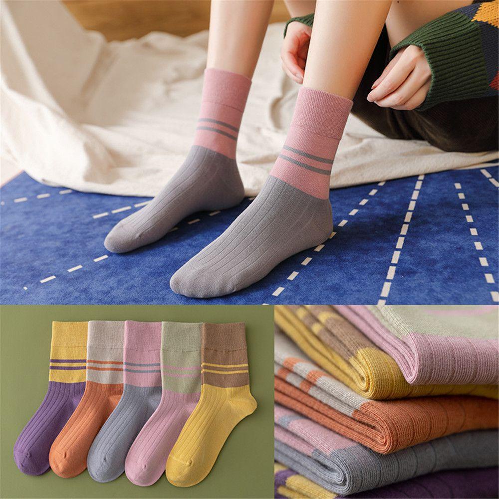BSUNS Tất Cotton Hoạ Tiết Kẻ Sọc Phong Cách Giáng Sinh