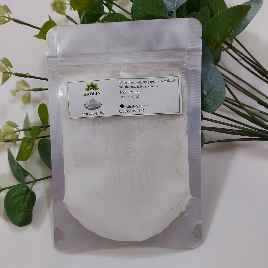 Kaolin_Tăng bám màu, mịn son_Nguyên liệu làm mỹ phẩm handmade