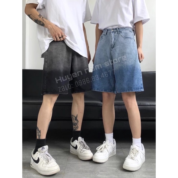 [Mã 153FASHIONSALE1 giảm 10K đơn 50K] Quần short ngố denin loang ống rộng siêu hót [ video + ảnh thật ]
