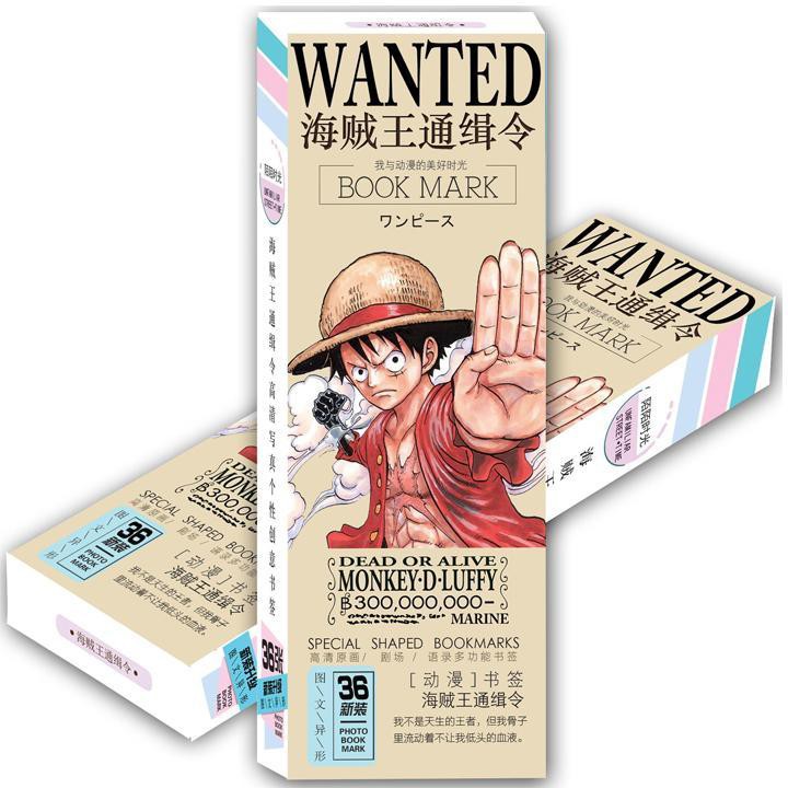 Hộp ảnh Bookmark One Piece Wanted Đảo Hải Tặc 36 tấm in hình anime
