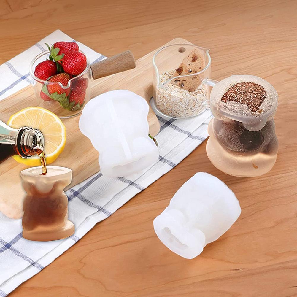 Khuôn silicon làm đá viên hình gấu 3D N1Q6 5.7*5.7*5.5cm R0A0 J6P2 I9S9