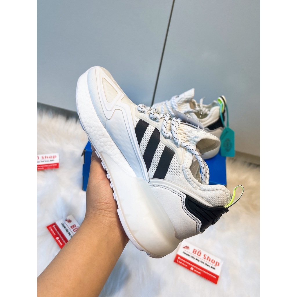 GIÀY THỂ THAO NAM NỮ ADIDAS ZX 2K BOOST CREAM BLACK & WHITE