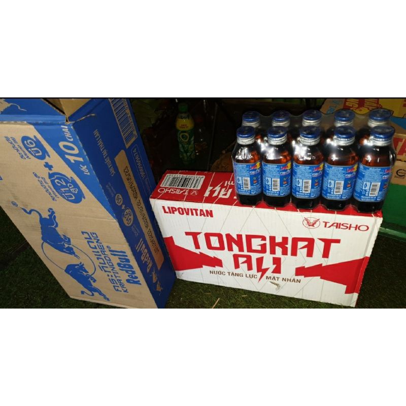 Thùng 24 lon bò húc Thái lon, redbull chai thủy tinh, redbull vị cà phê ủ lạnh (Quận 12 ship hỏa tốc)