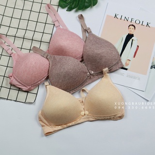 Áo Lót Bầu Loại Trơn (Cúc Mở, Mặc Cả Sau Sinh Cho Con Bú)