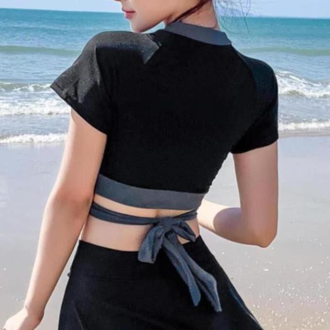 Đồ Bơi Nữ, Váy Xòe Áo Tay Ngắn 2 Chi Tiết, Bộ Đồ Bơi Thể Thao, Đồ Bơi Phong Cách Hàn Quốc | BigBuy360 - bigbuy360.vn