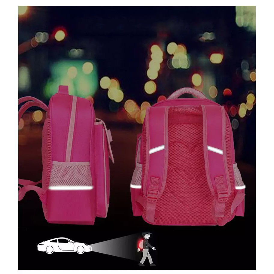 [CHẤT XỊN] Balo trang nhã cao cấp cho bé gái cấp 1 từ lớp 1 đến lớp 3 đi học, cặp sách chống thấm nước có phản quang