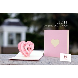 Thiệp 3d hình trái tim