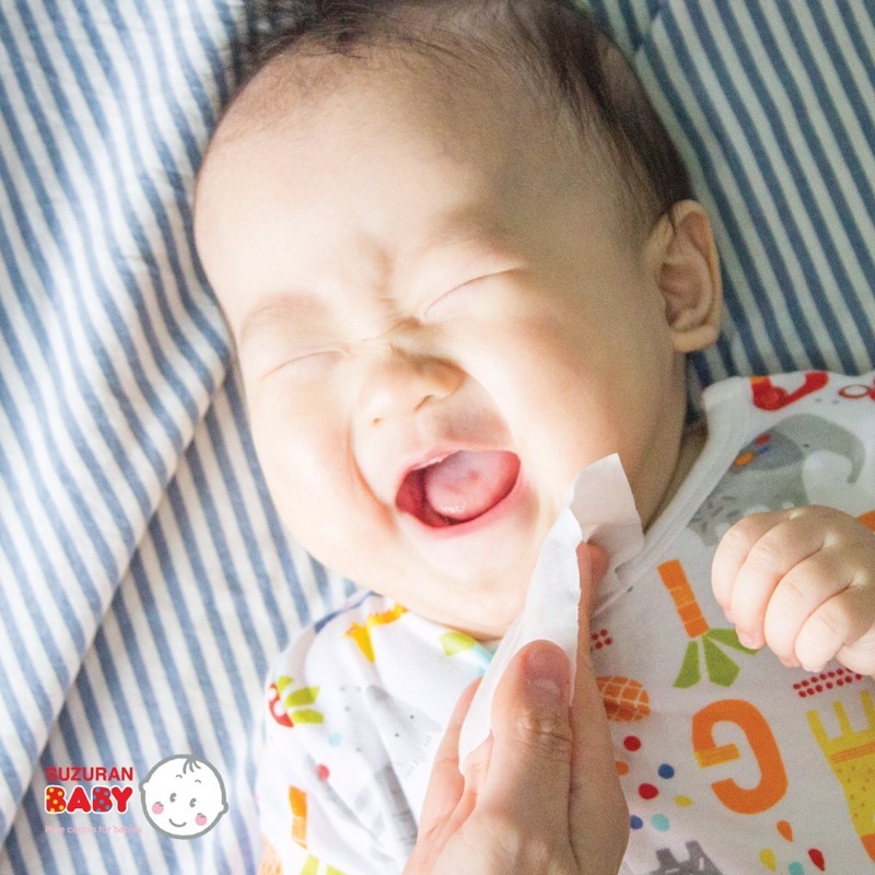 Khăn rơ miệng tiệt trùng Suzuran Japan - 100% cotton Nhật Bản