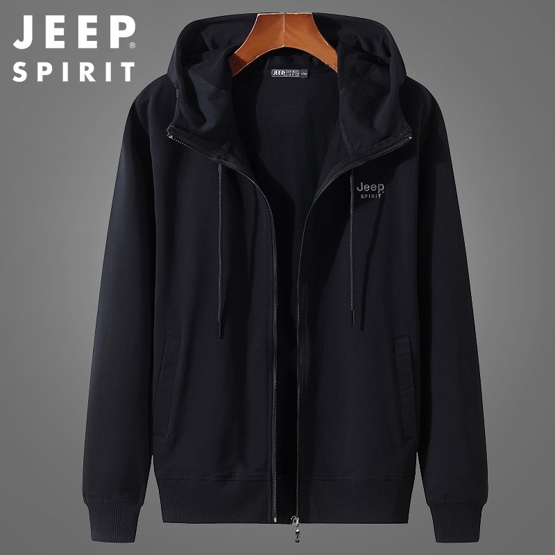 JEEP Áo Khoác Thể Thao Có Mũ Trùm Dáng Rộng Thiết Kế Giản Dị Dành Cho Nam