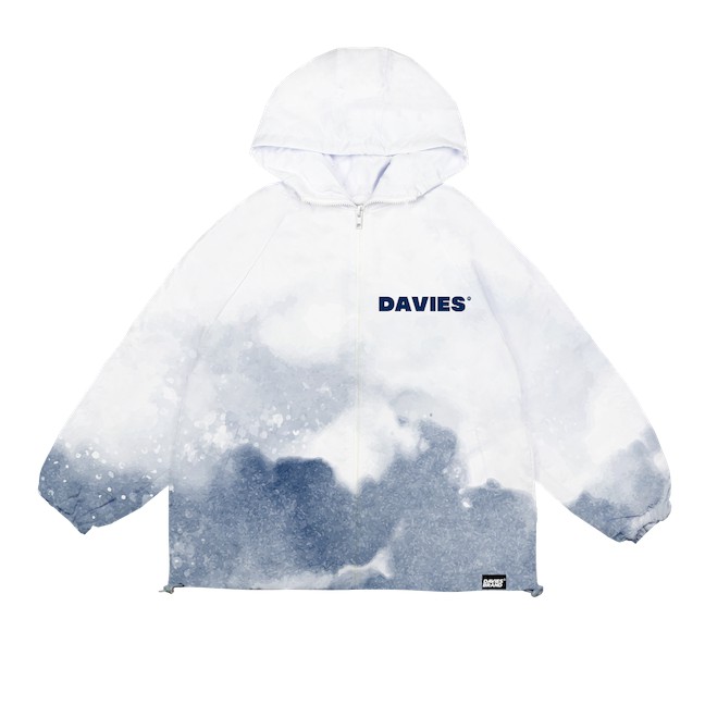DAVIES - Áo khoác dù nữ form rộng màu xanh - Snow Jacket