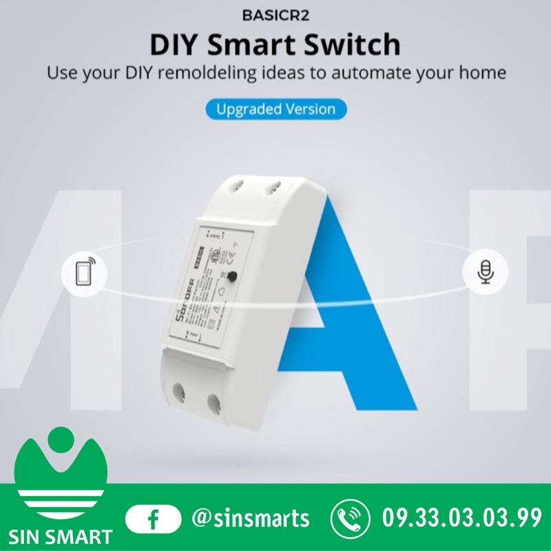 Sonoff Basic R2 Điều khiển điện bằng smart phone,bằng giọng nói, hỗ trợ alexa, google home,nest