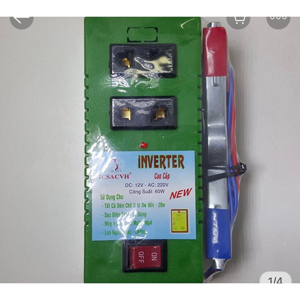 BỘ CHUYỂN ĐỔI NGUỒN ĐIỆN 12V -300w DÙNG ĐƯỢC QUẠT VÀ TIVI...