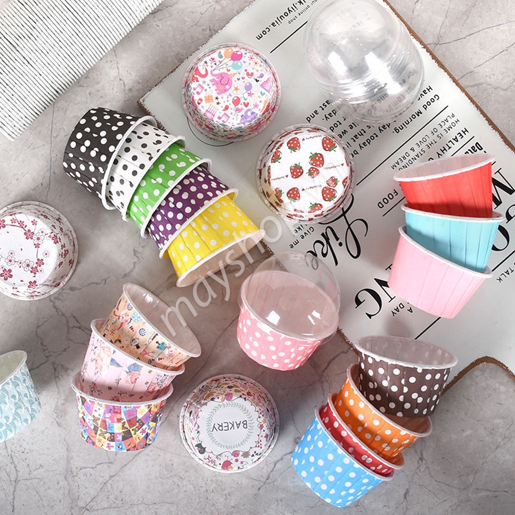 50 cốc cupcake Viền (12cm)/ không chọn mẫu