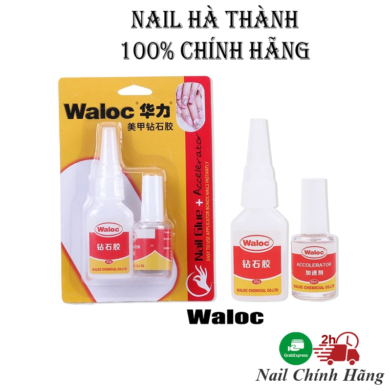 Keo bê tông đính đá dán móng giả Waloc siêu chắc nail Jeliva Chính Hãng