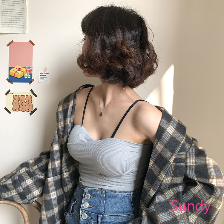 Áo Sát Nách Dây Mảnh Chất Liệu Co Giãn Phong Cách Hàn Quốc Quyến Rũ