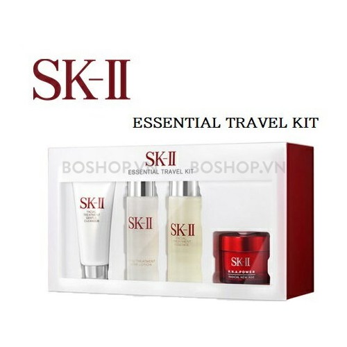 Bộ 4 Sản Phẩm Dưỡng Da SK-II Essential Travel Kit