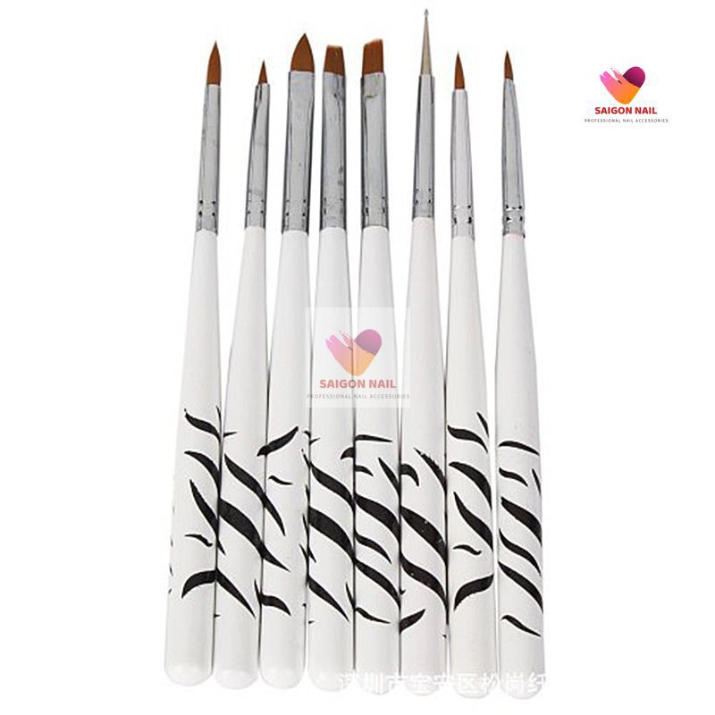 Bộ 8 cây cọ nail vằn