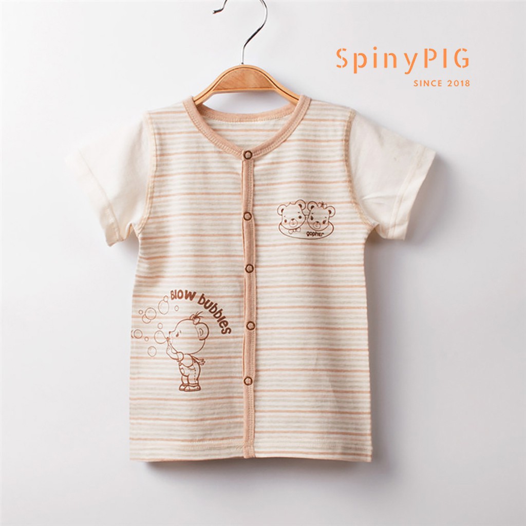 Áo sơ sinh 0-2 tuổi 100% cotton hữu cơ tự nhiên không chất tẩy nhuộm