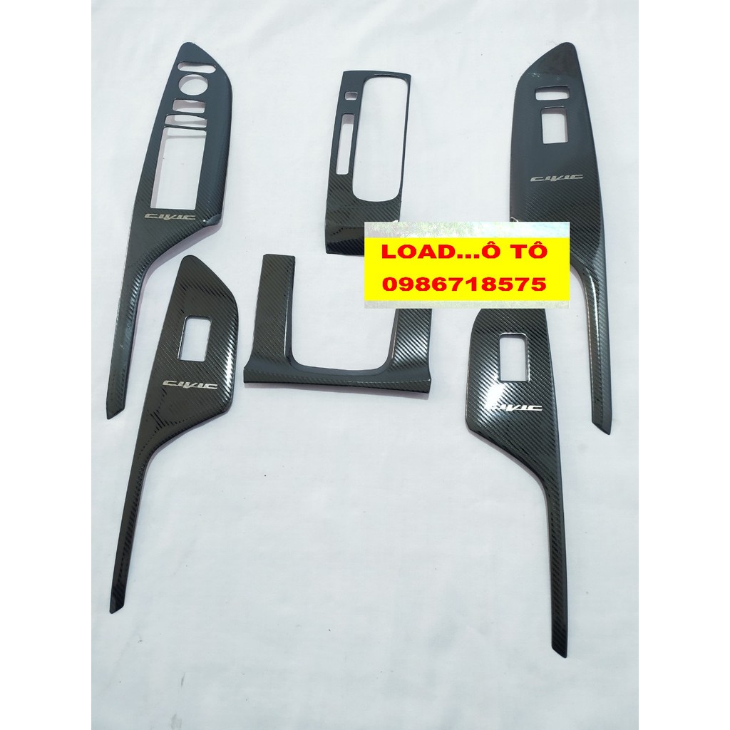 Ốp Nội Thất Honda Civic 2022-2019 Vân Carbon Cao Cấp