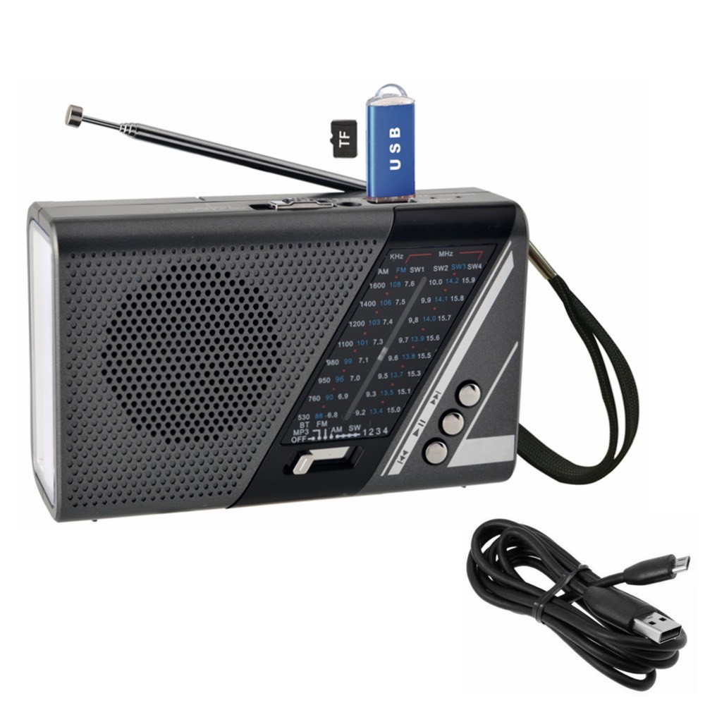 Đài Radio FP-9001BT ⚡FREE SHIP⚡ Hỗ Trợ Kết Nối Blutooth , Có Cổng Cắm USB , Thẻ Nhớ, Tích Hợp Đèn Pin Siêu Sáng