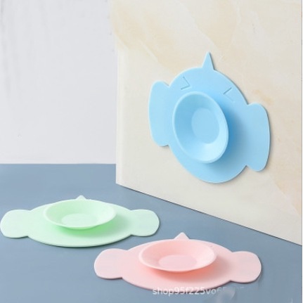 Miếng lót silicon hút chân không chống đổ cho bé khi dùng khay, bát ăn dặm